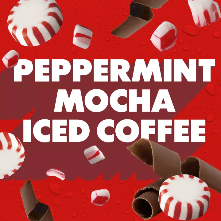 Peppermint Mocha Flavored Iced Coffee