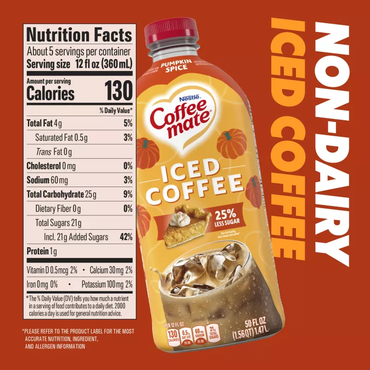 Pumpkin Spice Flavored Iced Coffee