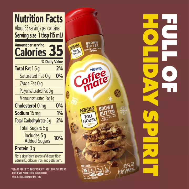 Nestle Coffee mate Brown Butter Chocolate Chip Cookie Liquid Coffee Creamer