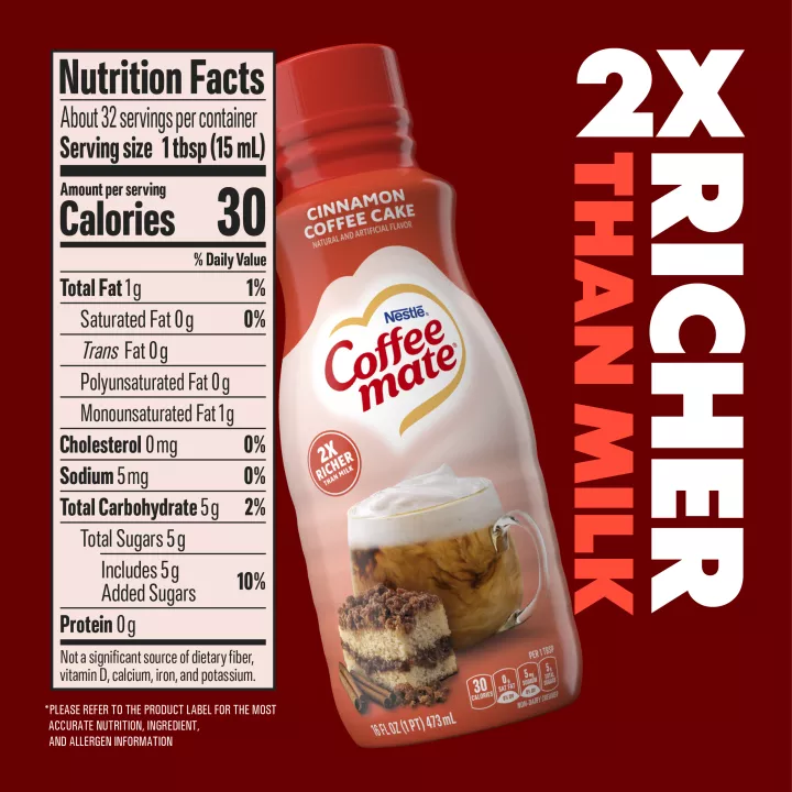 Cinnamon Coffee Cake Non-Dairy Liquid Creamer