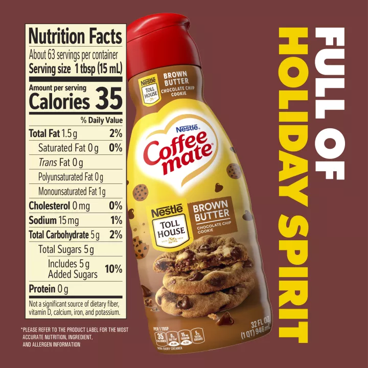 Toll House Brown Butter Chocolate Chip Cookie Liquid Coffee Creamer