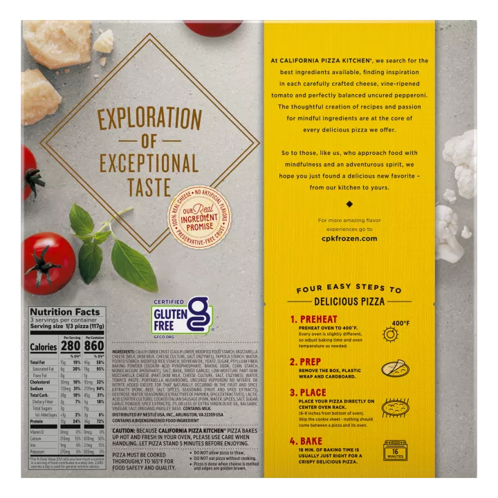 Uncured Pepperoni Mushroom & Sausage Pizza