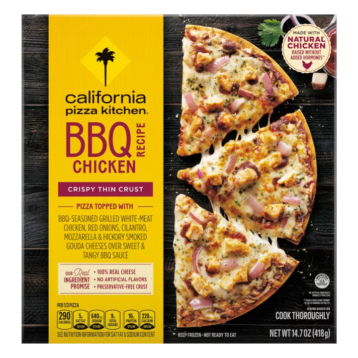 BBQ Recipe Chicken Crispy Thin Crust Pizza Official CPK FROZEN