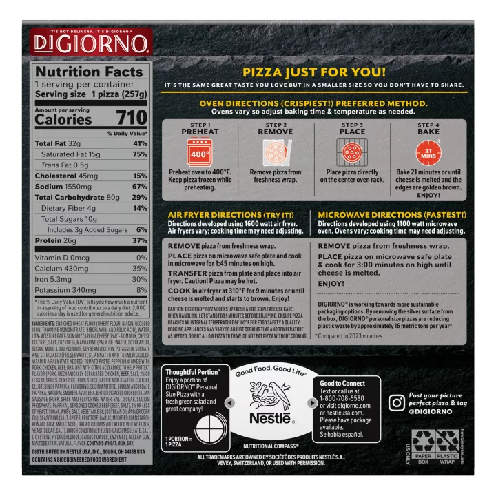 Three Meat Croissant Crust Personal Pizza