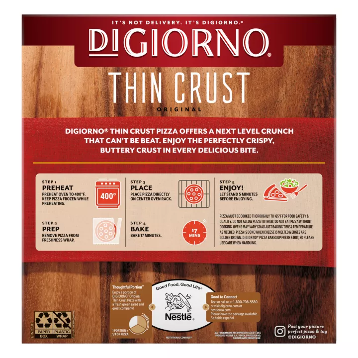 Classic Thin Crust Margherita Pizza