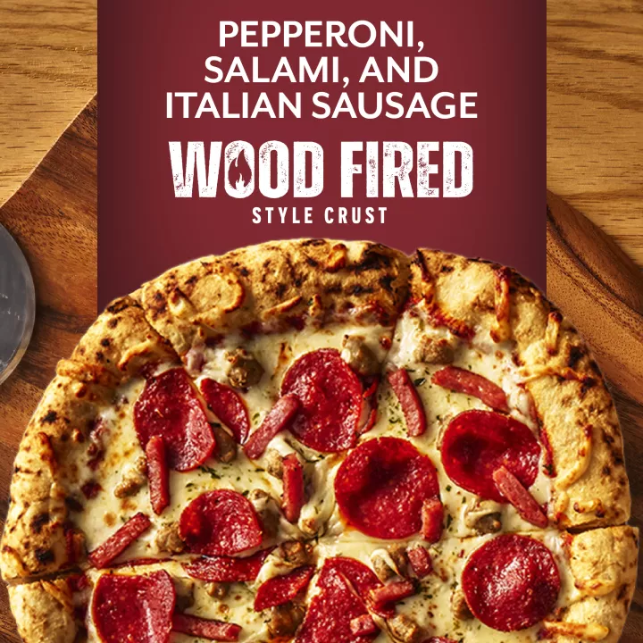 Italian Meat Trio Wood Fired Style Crust Pizza 16.9oz Box