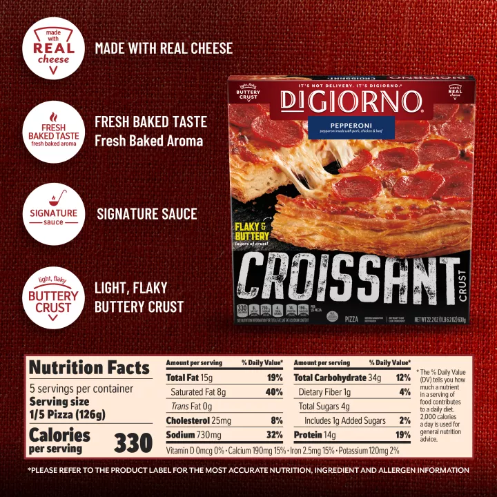 Pizza de pepperoni con masa croissant