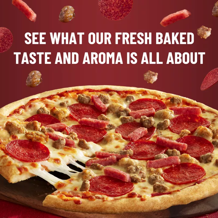 Classic Thin Crust Four Meat Pizza