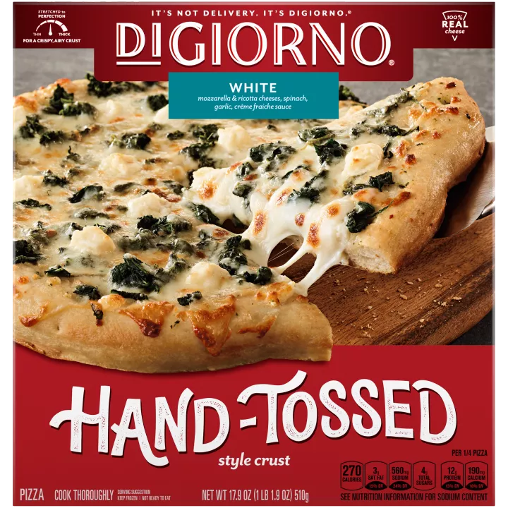 Hand-Tossed Style Crust White Frozen Pizza | Official DIGIORNO®