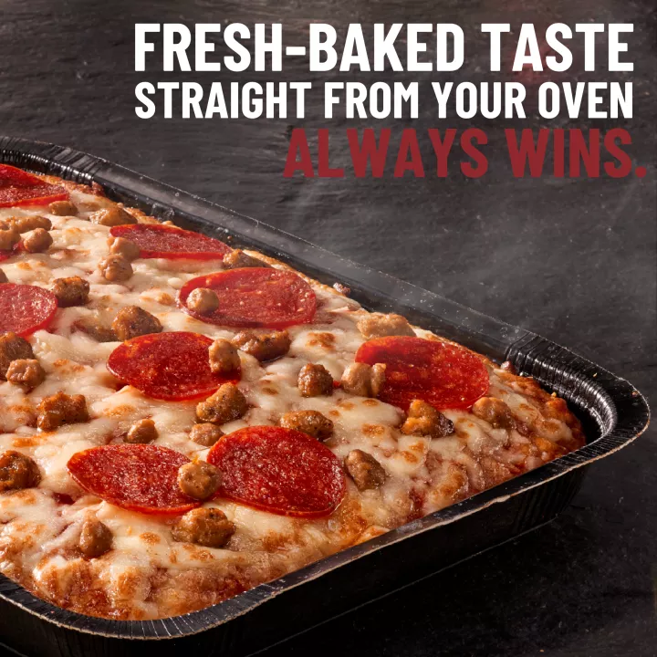 Frozen Detroit Style Crust Three Meat Pizza | Official DIGIORNO®