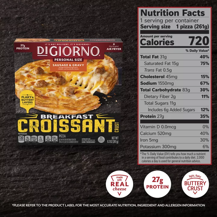 Pizza Personal Sausage & Gravy Breakfast Croissant