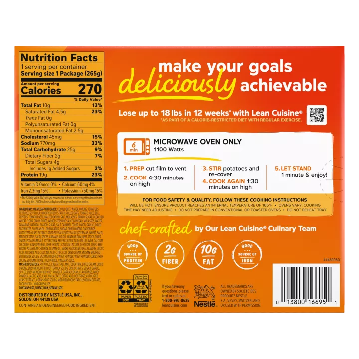 LEAN CUISINE® Meatloaf with Mashed Potatoes Frozen Meal