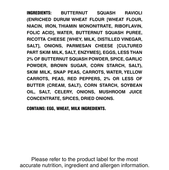 AHA Heart-Check Certified Butternut Squash Ravioli