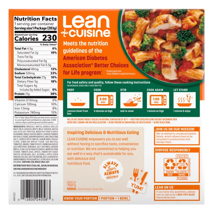 Lean Cuisine Marinara Chicken & Broccoli Balanced Bowl