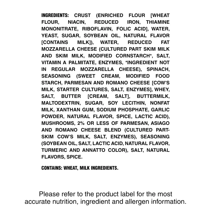 Spinach & Mushroom Pizza