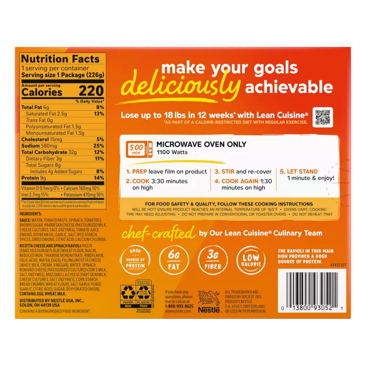 Ricotta Cheese and Spinach Ravioli