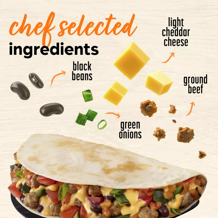 Mexican Style Beef & Cheddar Quesadilla