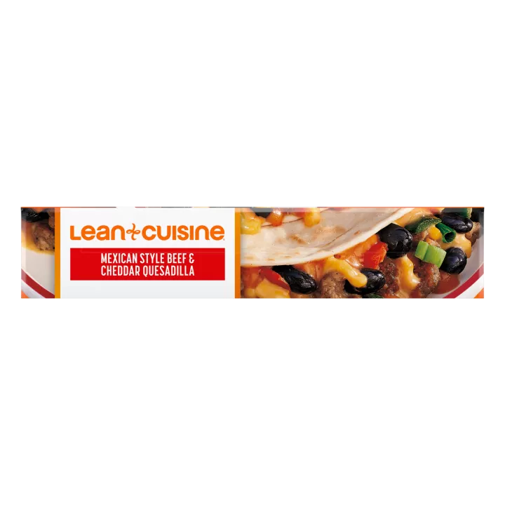 Front Right view of Lean Cuisine Loaded Beef Taco Quesadilla NET WT 5 oz (141 g) product.