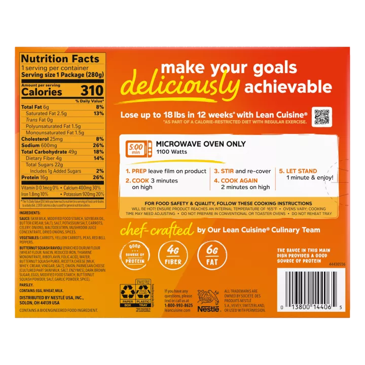 AHA Heart-Check Certified Butternut Squash Ravioli