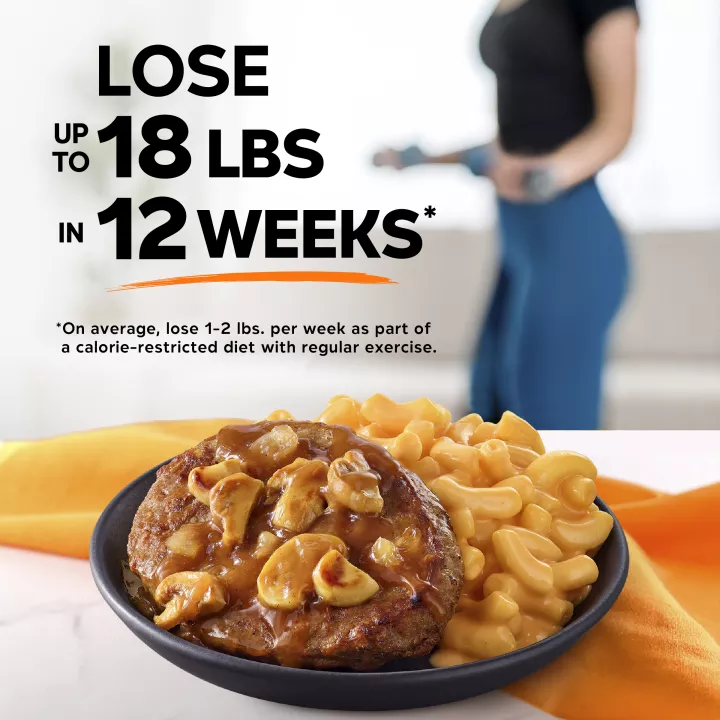 Salisbury Steak with Macaroni and Cheese