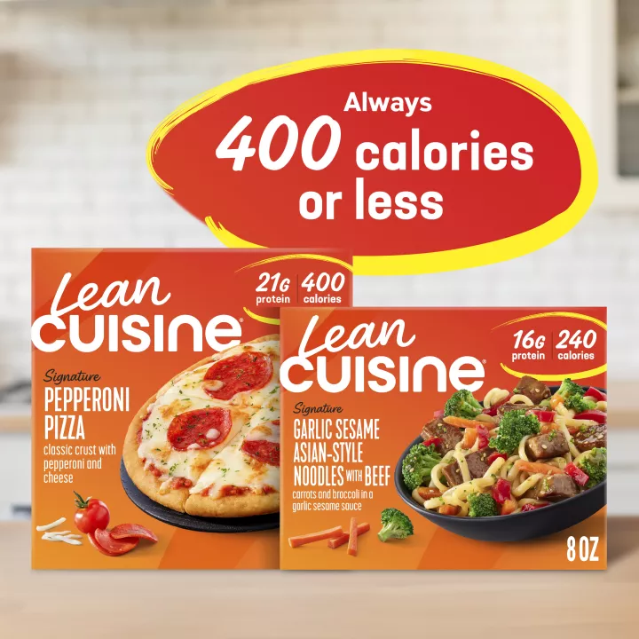 Comida congelada LEAN CUISINE® Garlic Sesame Asian-Style Noodles with Beef con certificación Heart Check de la AHA