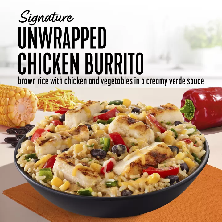Unwrapped Chicken Burrito
