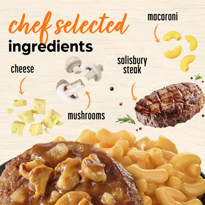 Salisbury Steak with Macaroni and Cheese