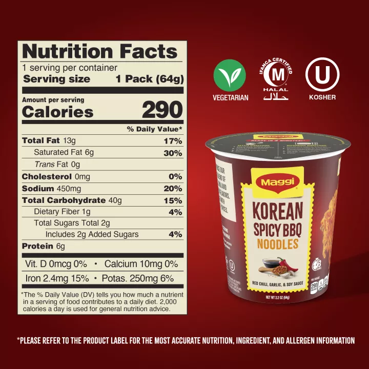 Korean Spicy BBQ Noodles Cup