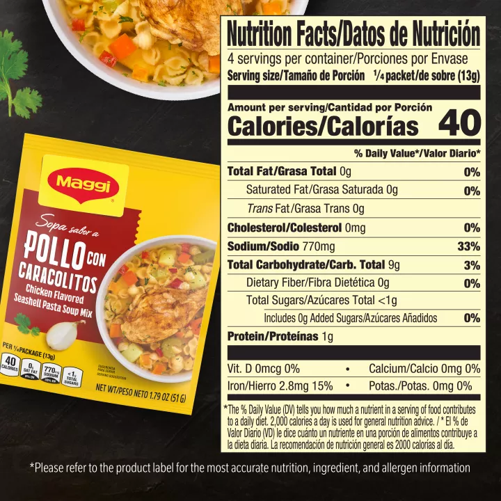 Chicken Flavored Seashell Pasta Soup Mix