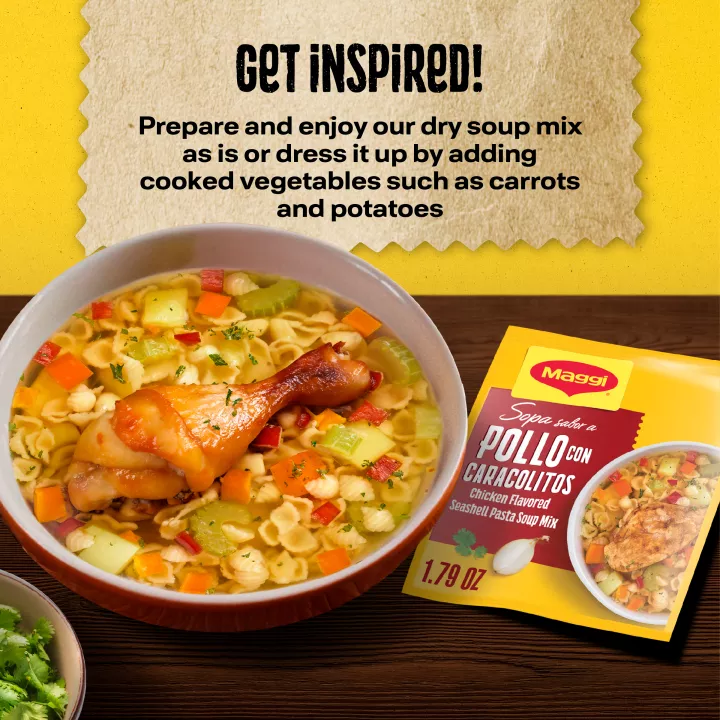 Chicken Flavored Seashell Pasta Soup Mix