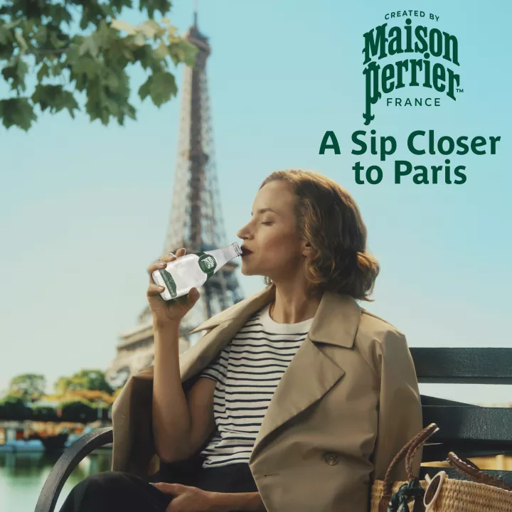 Maison Perrier Unflavored Sparkling Water, 11.15 FL OZ Glass (4 count)