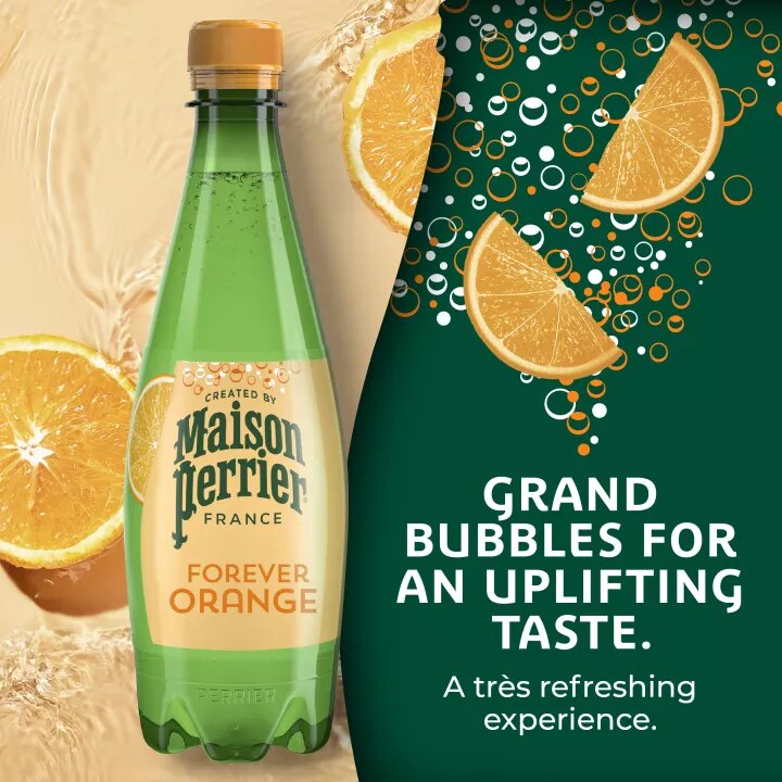 Orange Flavored Sparkling Water 16.9 fl oz Bottle | Maison Perrier