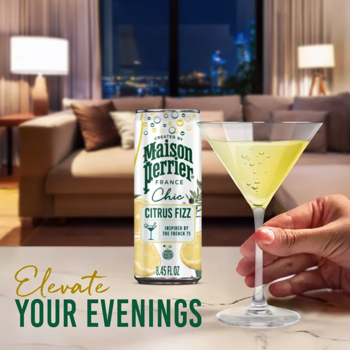 Maison Perrier Chic Citrus Fizz, 8.45 FL OZ Can (4 Count)
