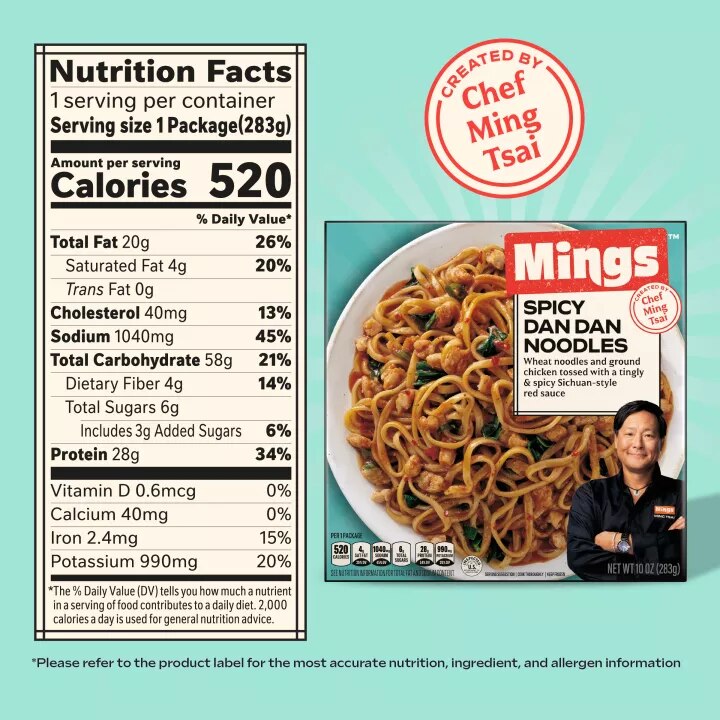 Spicy Dan Dan Noodles Frozen Entrée | Official Mings™