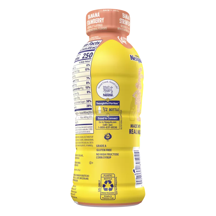 Banana Strawberry Lowfat Milk