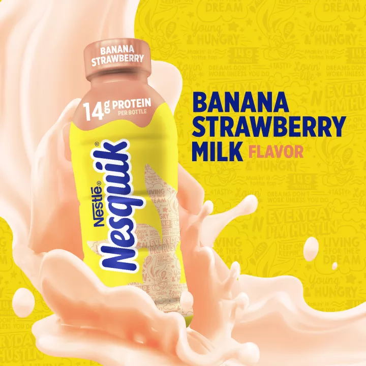 Banana Strawberry Lowfat Milk 14 fl. oz. Bottle