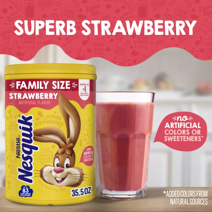 Strawberry Flavored Powder 35.5 oz. Canister