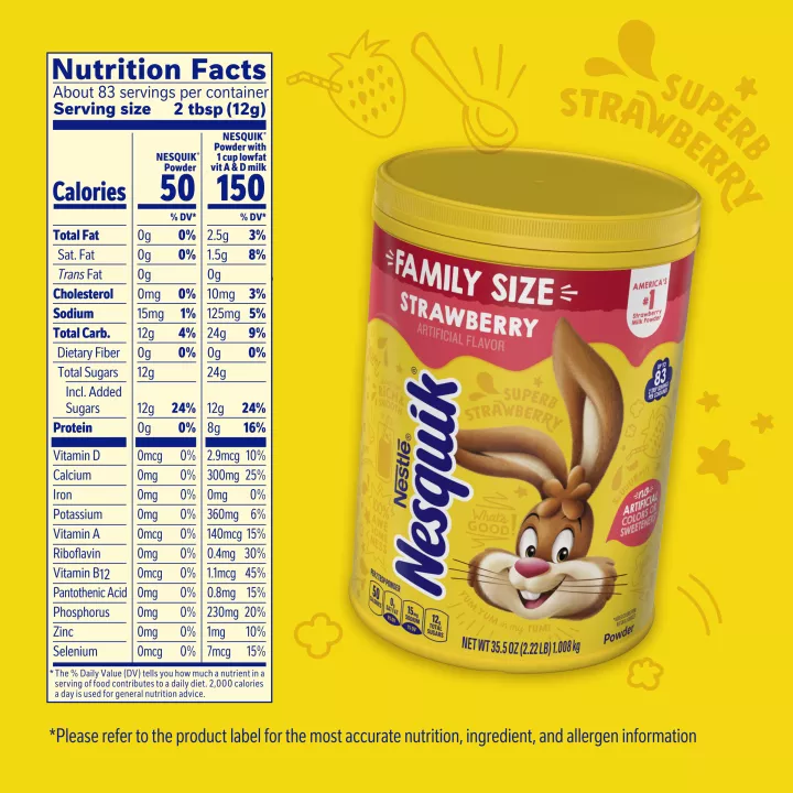 Strawberry Flavored Powder 35.5 oz. Canister