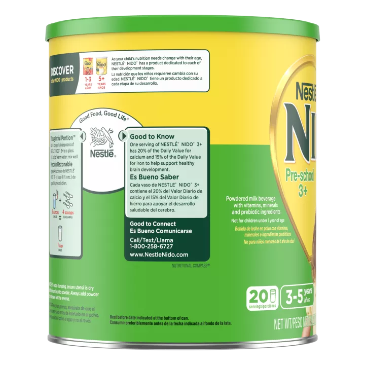 NIDO 3+ Bebida láctea para niños pequeños