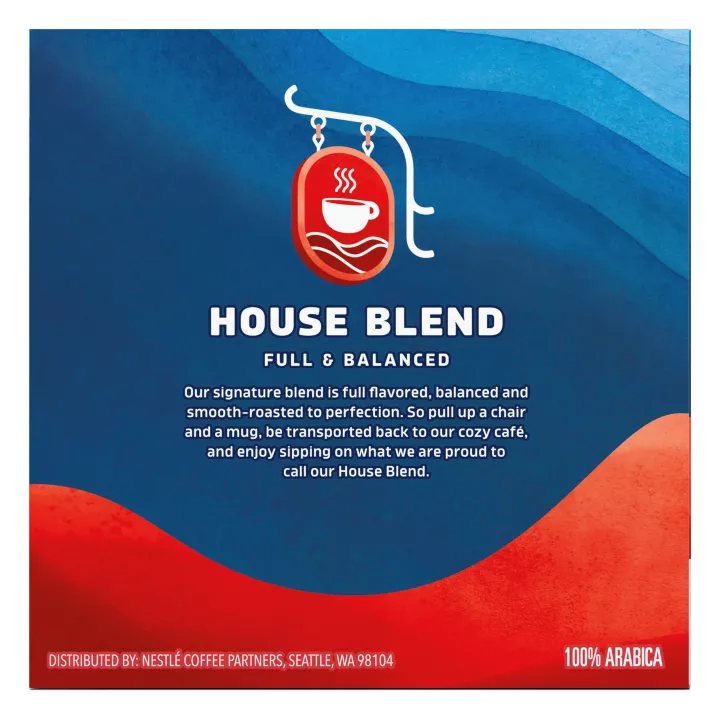 Front Right view of SEATTLE'S BEST COFFEE House Blend Ground Coffee K-Cup Pods 10 Count 3.5oz Box product.