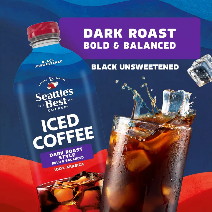Black Unsweetened Dark Roast Style Iced Coffee