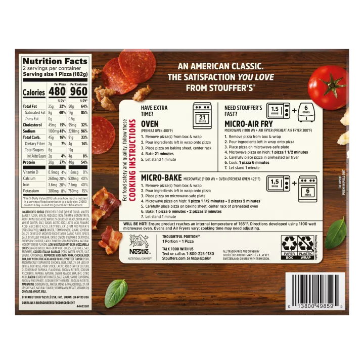 Three Meat French Bread Pizza