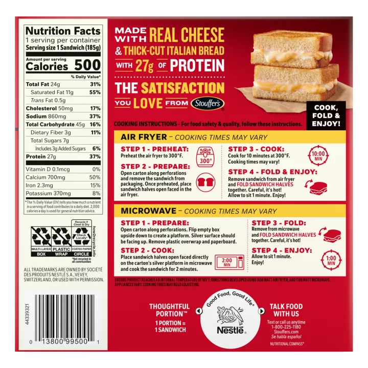 FIVE CHEESE GRILLED CHEESE MELT-FULL SANDWICH