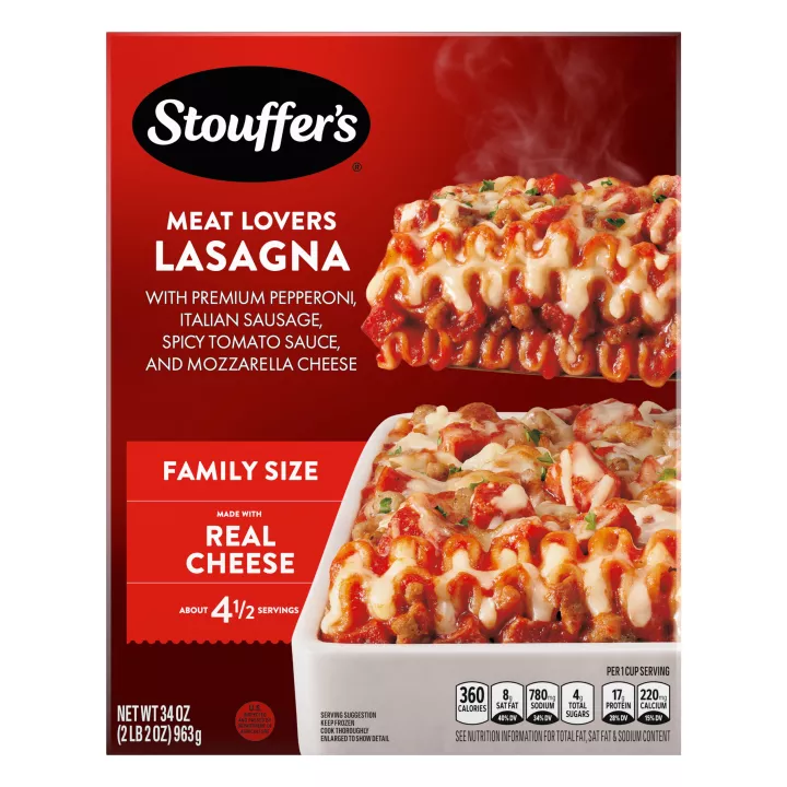 Lasaña Meat Lovers STOUFFER'S® congelada tamaño familiar