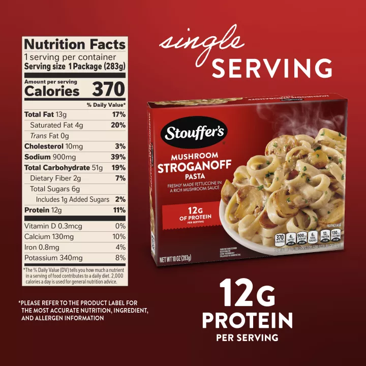 Mushroom Stroganoff Frozen Entrée