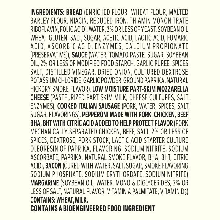 Three Meat French Bread Pizza