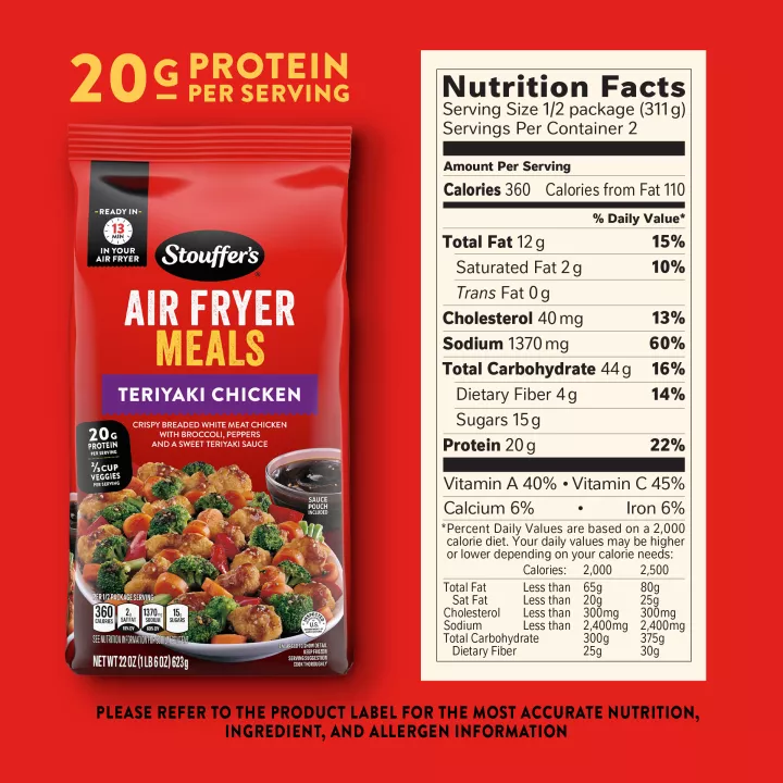 Air Fryer Teriyaki Chicken Frozen Entrée