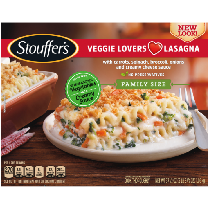 Stouffer's shop vegetable lasagna