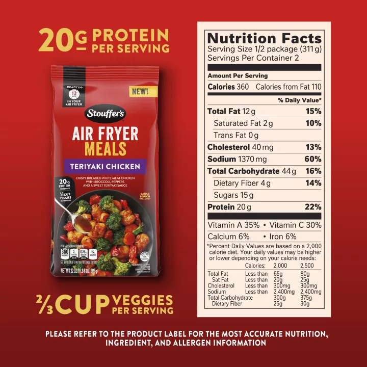 Air Fryer Teriyaki Chicken Frozen Entrée