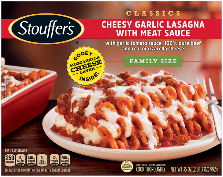 Cheesy Garlic Lasagna & Meat Sauce Family Size | Official ...